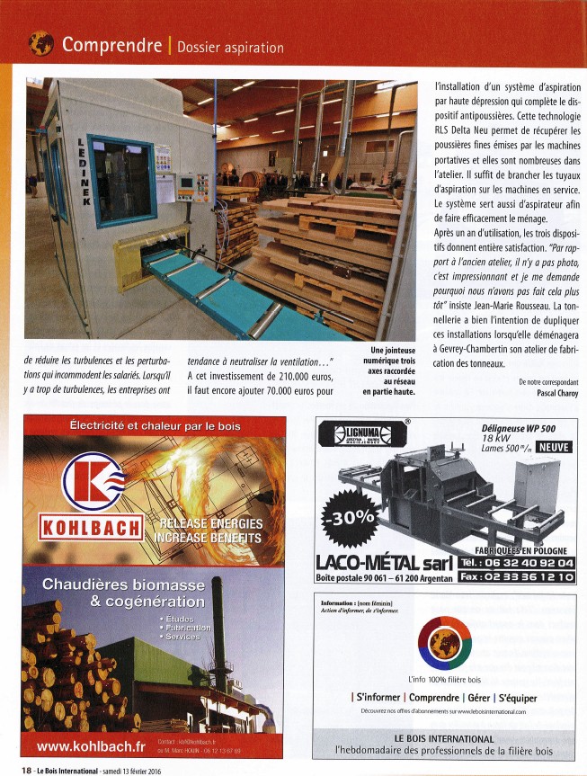 Le Bois International - fevrier 2016 page 2 - Tonnellerie Rousseau